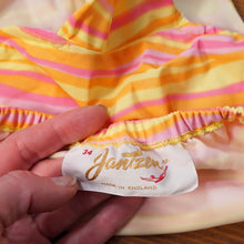 Load image into Gallery viewer, 60s BRIGHT YELLOW AND PINK STRIPE JANTZEN ITSY BITSY BIKINI - XS