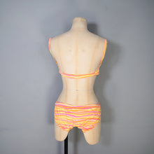 Load image into Gallery viewer, 60s BRIGHT YELLOW AND PINK STRIPE JANTZEN ITSY BITSY BIKINI - XS