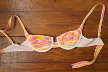 Load image into Gallery viewer, 60s BRIGHT YELLOW AND PINK STRIPE JANTZEN ITSY BITSY BIKINI - XS