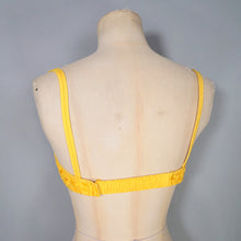 Load image into Gallery viewer, 70s YELLOW BRODERIE ANGLAISE COTTON CROPPED BRA SUN TOP - S