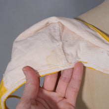 Load image into Gallery viewer, 70s YELLOW BRODERIE ANGLAISE COTTON CROPPED BRA SUN TOP - S