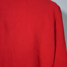 Load image into Gallery viewer, 40s RED WOOL FITTED WOOL SOUTACHE JACKET WITH BELT - S