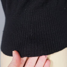 Load image into Gallery viewer, 50s GOTHIC "MILADI-ANN" FINE KNIT JUMPER TO WITH MESH AND SOUTACHE - XS-S