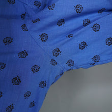 Load image into Gallery viewer, 50s HORROCKSES FASHIONS BRIGHT BLUE FLORAL SHIRTWAIST COTTON DRESS - S