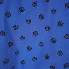 Load image into Gallery viewer, 50s HORROCKSES FASHIONS BRIGHT BLUE FLORAL SHIRTWAIST COTTON DRESS - S