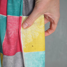Load image into Gallery viewer, 50s BRIGHT COLOURFUL YELLOW PINK AND TURQUOISE CHECK DAY DRESS - S