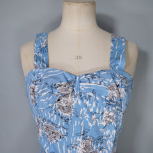 Load image into Gallery viewer, 50s &quot;PROVAWEAR&quot; LIGHT BLUE ASIAN NOVELTY PRINT SUN DRESS AND BOLERO -