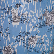 Load image into Gallery viewer, 50s &quot;PROVAWEAR&quot; LIGHT BLUE ASIAN NOVELTY PRINT SUN DRESS AND BOLERO -