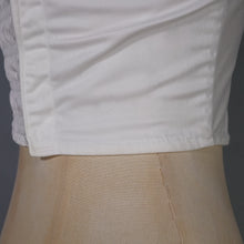 Load image into Gallery viewer, 50s 60s ST MICHAEL STRAPLESS WHITE SUN TOP / BONED BUSTIER - XS