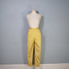Load image into Gallery viewer, 60s MUSTARD YELLOW HIGH WAISTED CIGARETTE PANTS / TROUSERS - 28"