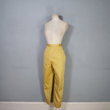 Load image into Gallery viewer, 60s MUSTARD YELLOW HIGH WAISTED CIGARETTE PANTS / TROUSERS - 28"