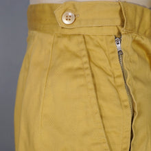 Load image into Gallery viewer, 60s MUSTARD YELLOW HIGH WAISTED CIGARETTE PANTS / TROUSERS - 28"