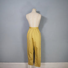 Load image into Gallery viewer, 60s MUSTARD YELLOW HIGH WAISTED CIGARETTE PANTS / TROUSERS - 28"