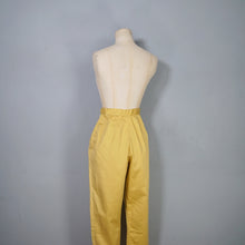 Load image into Gallery viewer, 60s MUSTARD YELLOW HIGH WAISTED CIGARETTE PANTS / TROUSERS - 28"