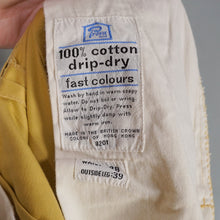 Load image into Gallery viewer, 60s MUSTARD YELLOW HIGH WAISTED CIGARETTE PANTS / TROUSERS - 28"