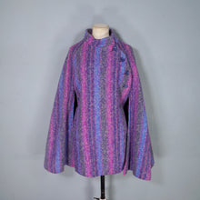 Load image into Gallery viewer, 70s JIMMY HOURIHAN PURE WOOL HEATHER PURPLE CAPE - M