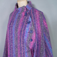 Load image into Gallery viewer, 70s JIMMY HOURIHAN PURE WOOL HEATHER PURPLE CAPE - M