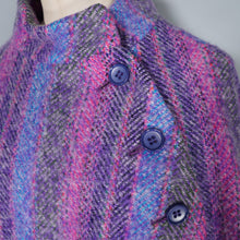 Load image into Gallery viewer, 70s JIMMY HOURIHAN PURE WOOL HEATHER PURPLE CAPE - M