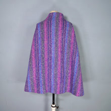 Load image into Gallery viewer, 70s JIMMY HOURIHAN PURE WOOL HEATHER PURPLE CAPE - M