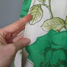Load image into Gallery viewer, 50s 60s BUNNY CASUALS BIG GREEN FLOWER PRINT STRAPPY SUN DRESS - S