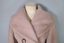 Load image into Gallery viewer, 50s HUBER LIGHT BROWN / STONE COLOURED WOOL PRINCESS COAT - S-M