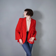 Load image into Gallery viewer, 50s TRYLON RED SHORT OPEN CUT SWING WOOL JACKET - M