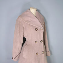 Load image into Gallery viewer, 50s HUBER LIGHT BROWN / STONE COLOURED WOOL PRINCESS COAT - S-M