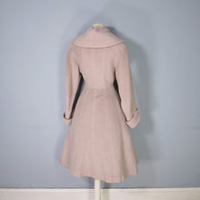 Load image into Gallery viewer, 50s HUBER LIGHT BROWN / STONE COLOURED WOOL PRINCESS COAT - S-M