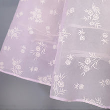 Load image into Gallery viewer, 50s SOFTEST PASTEL BALLET PINK FULL SKIRTED SHEER FLOCKED PARTY DRESS - M