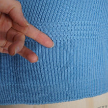Load image into Gallery viewer, 60s TRENT VALLEY LIGHT BLUE CROPPED WOOL SPORTS JUMPER - XS