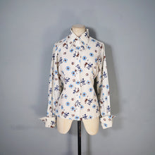 Load image into Gallery viewer, 70s NOVELTY ROCK N' ROLL DANCING COUPLE AND RECORD PRINT SHIRT - L
