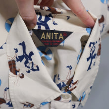 Load image into Gallery viewer, 70s NOVELTY ROCK N' ROLL DANCING COUPLE AND RECORD PRINT SHIRT - L