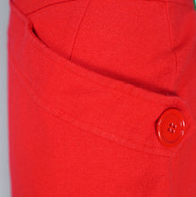 Load image into Gallery viewer, 50s / 60s SUE BRETT RED SOFT WOOL FITTED WIGGLE DRESS - M