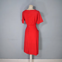Load image into Gallery viewer, 50s / 60s SUE BRETT RED SOFT WOOL FITTED WIGGLE DRESS - M