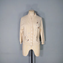 Load image into Gallery viewer, 60s PRINGLE OF SCOTLAND BUTTERFLY INTARSIA CASHMERE CARDIGAN - M