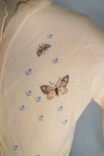 Load image into Gallery viewer, 60s PRINGLE OF SCOTLAND BUTTERFLY INTARSIA CASHMERE CARDIGAN - M