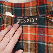 Load image into Gallery viewer, 70s LEE BENDER FOR BUS STOP ORANGE PLAID WOOL SHIRT JACKET - M