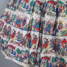 Load image into Gallery viewer, 50s 60s WERTHER / FAUST / TRISTAN AND ISOLDE NOVELTY PRINT FULL SKIRT - 28&quot;