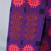 Load image into Gallery viewer, 60s 70s WELSH WOOLLENS BRIGHT PURPLE AND PINK WOOL TAPESTRY CAPE COAT -