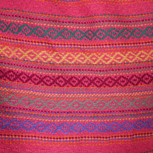 Load image into Gallery viewer, 50s 60s L&#39;AIGLON BRIGHT PINK PATTERNED WOVEN DRESS WITH FRINGING - XS-S