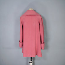 Load image into Gallery viewer, 60s 70s DUSKY PINK DOUBLE BREASTED PURE WOOL MINI COAT - S-M