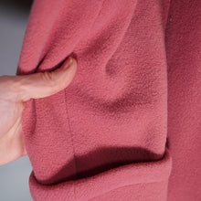Load image into Gallery viewer, 60s 70s DUSKY PINK DOUBLE BREASTED PURE WOOL MINI COAT - S-M