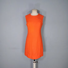 Load image into Gallery viewer, 60s ELGEE ORANGE TWO PIECE SHIFT DRESS AND COAT IN VIVID ORANGE - S