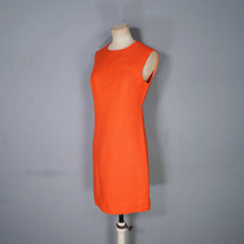 Load image into Gallery viewer, 60s ELGEE ORANGE TWO PIECE SHIFT DRESS AND COAT IN VIVID ORANGE - S