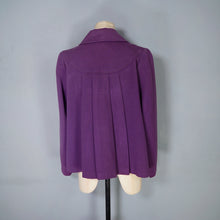 Load image into Gallery viewer, 60s does 40s HANDMADE PURPLE SWING JACKET WITH BIG COLLAR - S-M