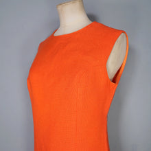 Load image into Gallery viewer, 60s ELGEE ORANGE TWO PIECE SHIFT DRESS AND COAT IN VIVID ORANGE - S