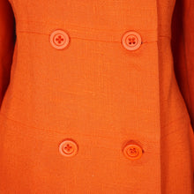 Load image into Gallery viewer, 60s ELGEE ORANGE TWO PIECE SHIFT DRESS AND COAT IN VIVID ORANGE - S