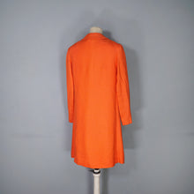 Load image into Gallery viewer, 60s ELGEE ORANGE TWO PIECE SHIFT DRESS AND COAT IN VIVID ORANGE - S