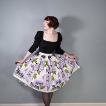Load image into Gallery viewer, 50s 60s SPORTAVILLE WINE LABEL AND GRAPE PRINT NOVELTY FULL SKIRT - 27"
