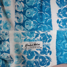 Load image into Gallery viewer, 50s KENDAL MILNE BLUE ROSE FLORAL DAY DRESS WITH FULL SKIRT - S